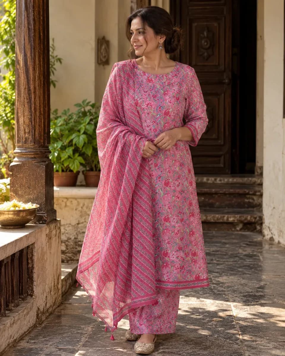 Rani Floral Print Kurta Set, photo 1 of 4