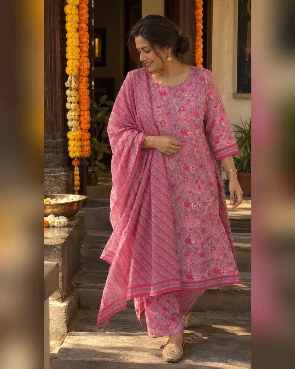 Rani Floral Print Kurta Set, photo 4 of 4
