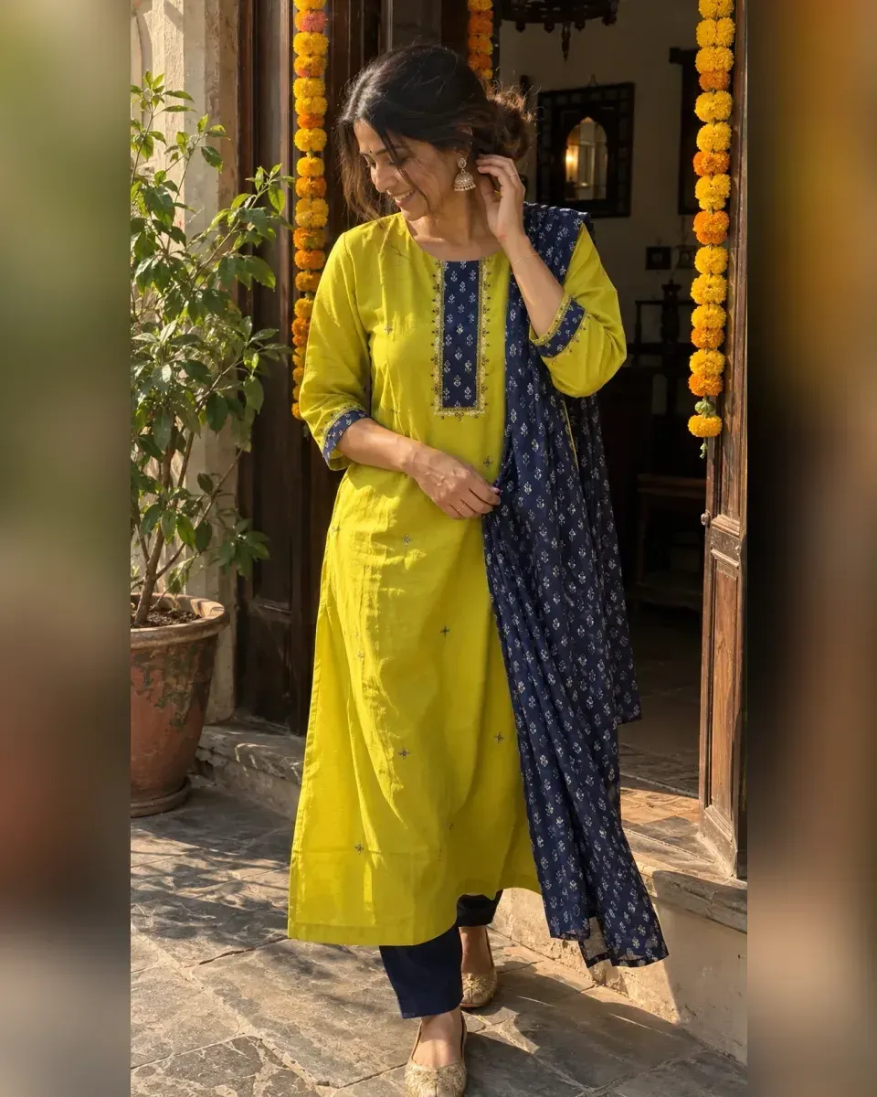 Neel Haldi Kurta Set, photo 4 of 4