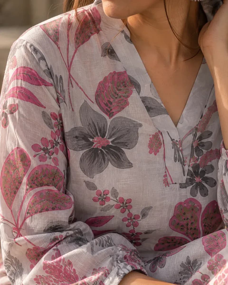 Gulmohar Floral Print Kurta Set, photo 3 of 4